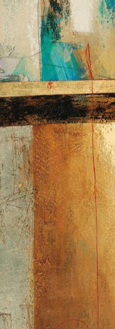 Ocaso Ochre I White Modern Wood Framed Art Print with Double Matting by Villarreal Villarreal, Gabriela