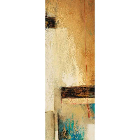 Ocaso Ochre II White Modern Wood Framed Art Print by Villarreal Villarreal, Gabriela