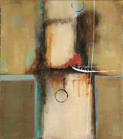 Elemental Thought White Modern Wood Framed Art Print with Double Matting by Villarreal Villarreal, Gabriela