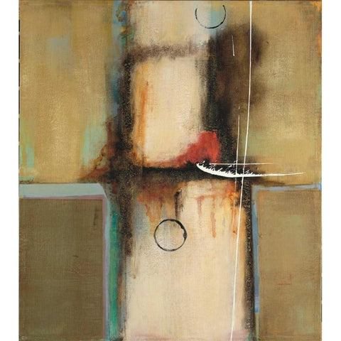 Elemental Thought Black Modern Wood Framed Art Print by Villarreal Villarreal, Gabriela