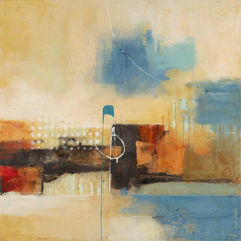 Urban Rhythm White Modern Wood Framed Art Print with Double Matting by Villarreal Villarreal, Gabriela