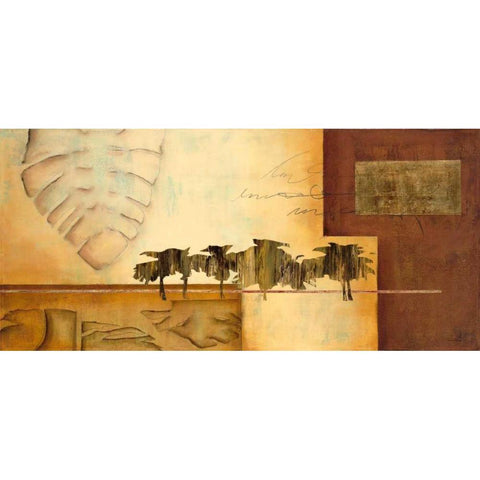 Tropical Impressions Black Modern Wood Framed Art Print with Double Matting by Villarreal Villarreal, Gabriela