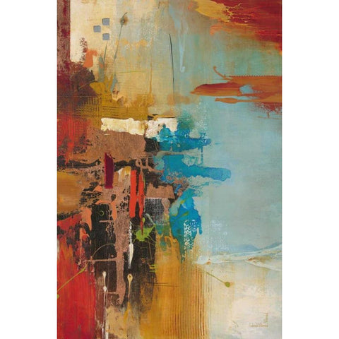 Aqua Illusion 1 White Modern Wood Framed Art Print by Villarreal Villarreal, Gabriela