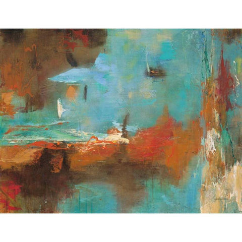 Seaside Rhythm 1 Black Modern Wood Framed Art Print with Double Matting by Villarreal Villarreal, Gabriela