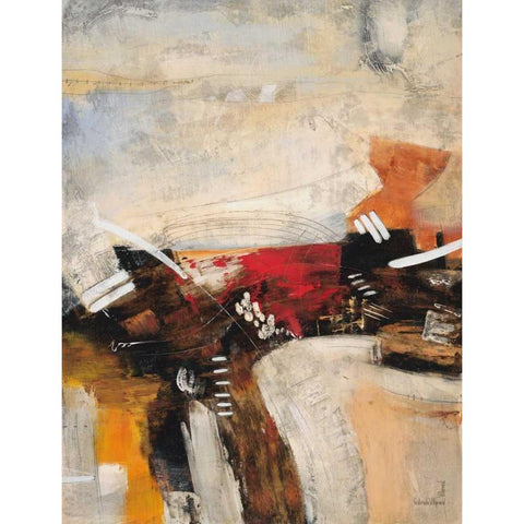Autumn Rhythm 1 White Modern Wood Framed Art Print by Villarreal Villarreal, Gabriela