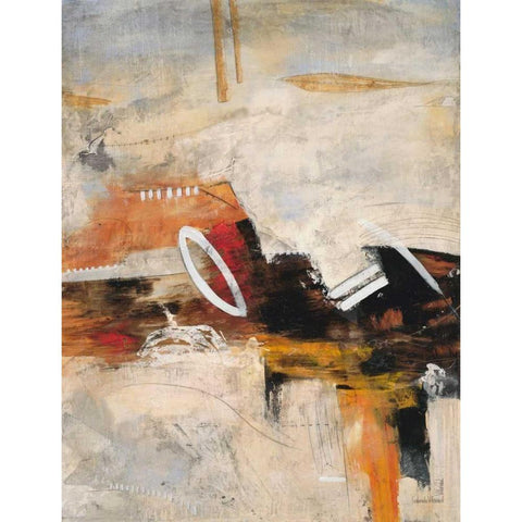 Autumn Rhythm 2 White Modern Wood Framed Art Print by Villarreal Villarreal, Gabriela