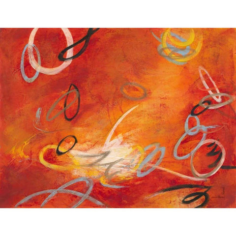 Interlocking 1 White Modern Wood Framed Art Print by Villarreal Villarreal, Gabriela