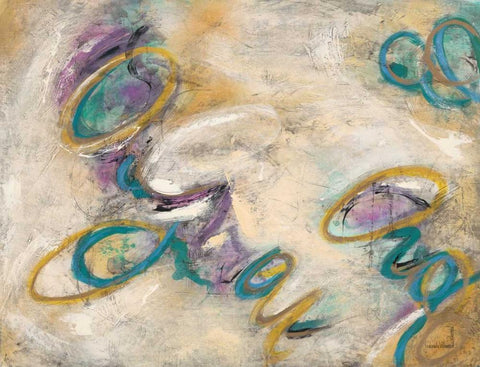 Free Form 1 White Modern Wood Framed Art Print with Double Matting by Villarreal Villarreal, Gabriela