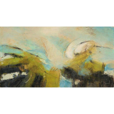 Chartreuse Tale 1 Black Modern Wood Framed Art Print with Double Matting by Villarreal Villarreal, Gabriela