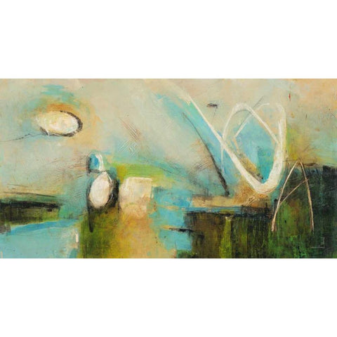 Chartreuse Tale 2 Black Modern Wood Framed Art Print with Double Matting by Villarreal Villarreal, Gabriela