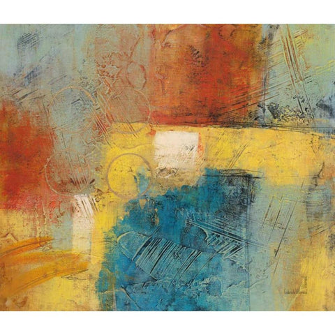 Linear Yellow 1 White Modern Wood Framed Art Print by Villarreal Villarreal, Gabriela