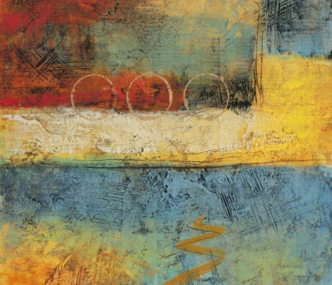 Linear Yellow 2 Black Ornate Wood Framed Art Print with Double Matting by Villarreal Villarreal, Gabriela