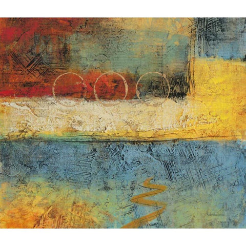 Linear Yellow 2 Black Modern Wood Framed Art Print by Villarreal Villarreal, Gabriela