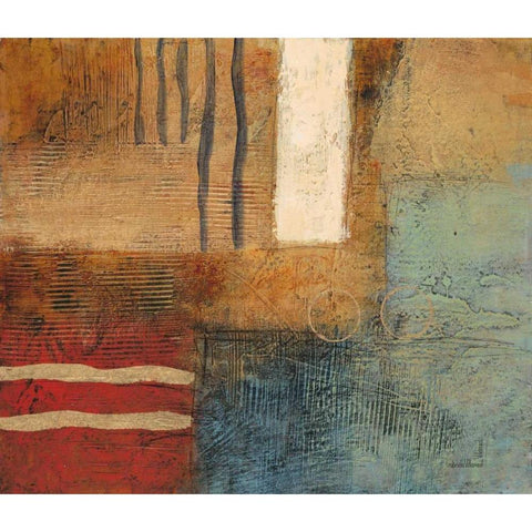 Post Mark 1 Black Modern Wood Framed Art Print with Double Matting by Villarreal Villarreal, Gabriela