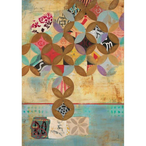 Modern Abstraction 1 Black Modern Wood Framed Art Print by Villarreal Villarreal, Gabriela
