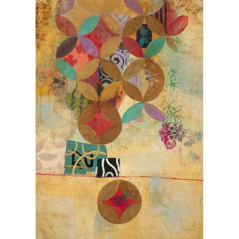 Modern Abstraction 2 Black Modern Wood Framed Art Print with Double Matting by Villarreal Villarreal, Gabriela