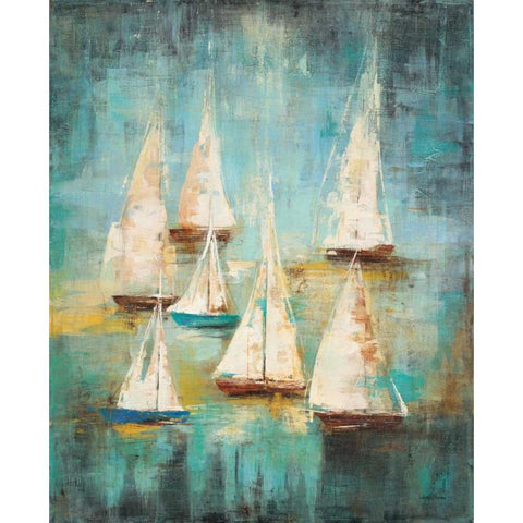 Sail Away 1 Black Modern Wood Framed Art Print by Villarreal