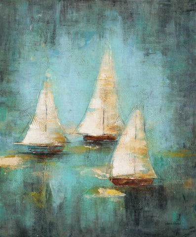 Sail Away 2 White Modern Wood Framed Art Print with Double Matting by Villarreal