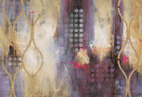 Golden Prisms Black Ornate Wood Framed Art Print with Double Matting by Villarreal Villarreal, Gabriela