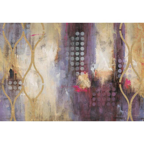 Golden Prisms Gold Ornate Wood Framed Art Print with Double Matting by Villarreal Villarreal, Gabriela