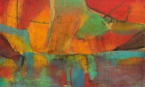 Abstracta 2 White Modern Wood Framed Art Print with Double Matting by Villarreal