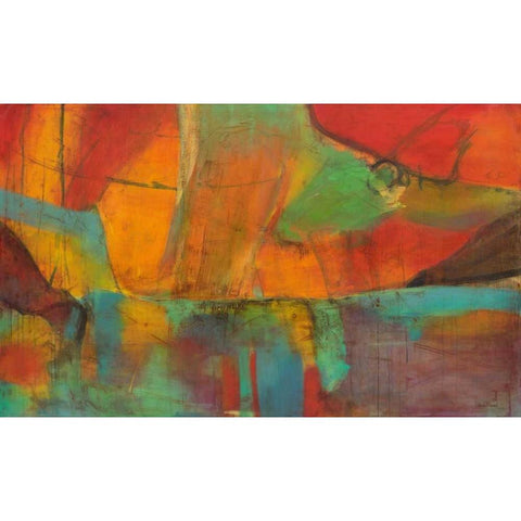 Abstracta 2 Black Modern Wood Framed Art Print by Villarreal