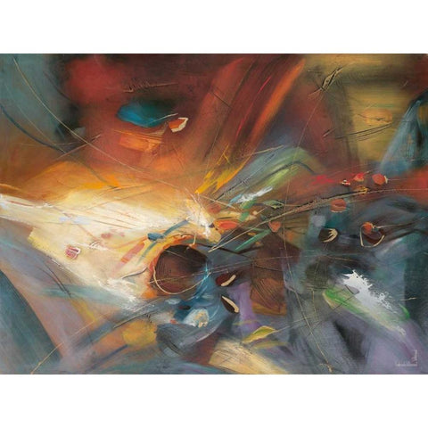 Continuo Black Modern Wood Framed Art Print by Villarreal