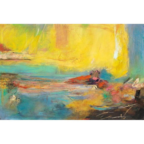 Bambalinas Black Modern Wood Framed Art Print by Villarreal