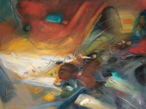 Continuo Dos Black Ornate Wood Framed Art Print with Double Matting by Villarreal