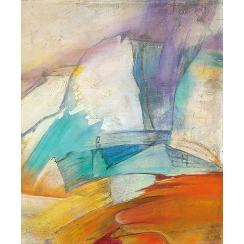 Shifting Landscape Detail White Modern Wood Framed Art Print by Villarreal Villarreal, Gabriela