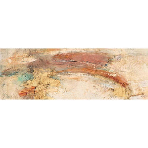 Land, Water, Sky Panel 2 White Modern Wood Framed Art Print by Villarreal Villarreal, Gabriela