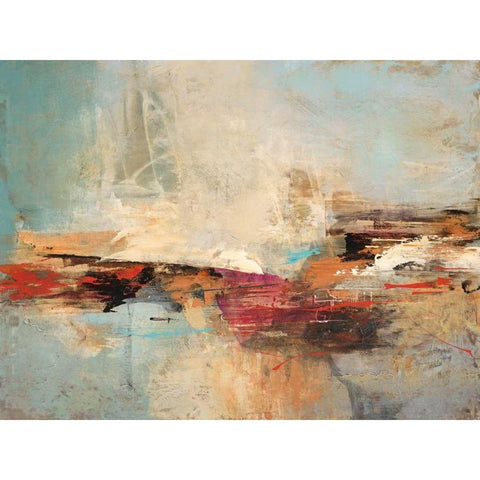 Stratum 1 Black Modern Wood Framed Art Print with Double Matting by Villarreal Villarreal, Gabriela