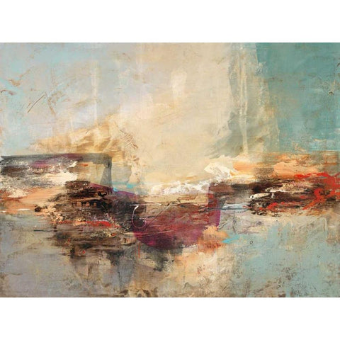Stratum 2 White Modern Wood Framed Art Print by Villarreal Villarreal, Gabriela
