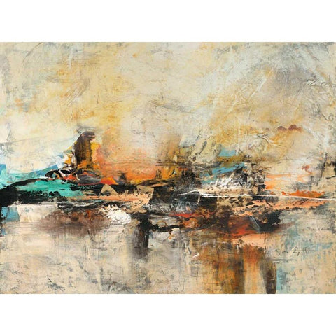 Desconstructed 1 Black Modern Wood Framed Art Print by Villarreal Villarreal, Gabriela