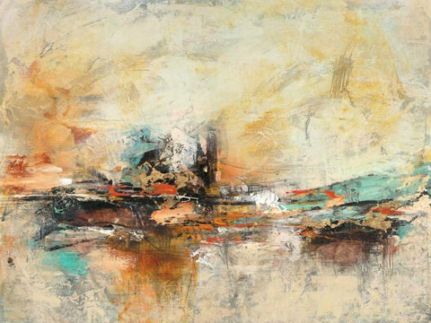 Deconstructed 2 Black Ornate Wood Framed Art Print with Double Matting by Villarreal Villarreal, Gabriela