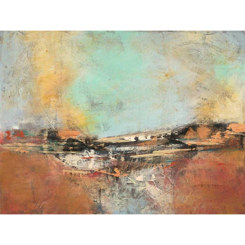 Deconstructed Landscape Gold Ornate Wood Framed Art Print with Double Matting by Villarreal Villarreal, Gabriela