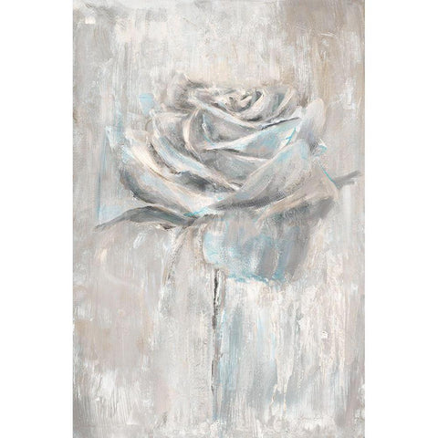 Painterly Rose White Modern Wood Framed Art Print by Gold, Lora