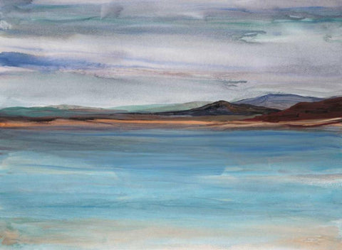 West Coast Black Ornate Wood Framed Art Print with Double Matting by Gold, Lora