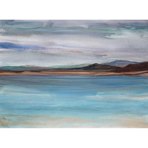 West Coast Black Modern Wood Framed Art Print with Double Matting by Gold, Lora