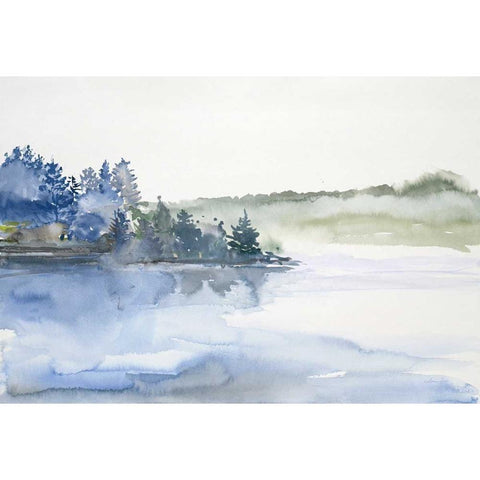 West Coast Waters Black Modern Wood Framed Art Print by Gold, Lora