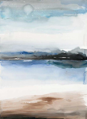 Flow 1 Black Ornate Wood Framed Art Print with Double Matting by Gold, Lora