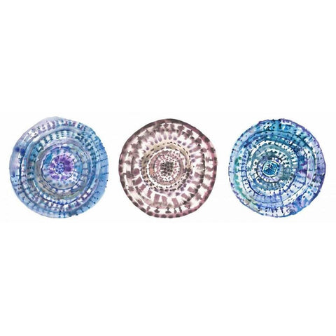 Watercolor Mandalas 1 Black Modern Wood Framed Art Print with Double Matting by Gold, Lora