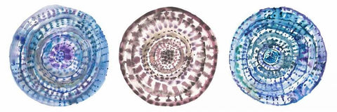 Watercolor Mandalas 1 White Modern Wood Framed Art Print with Double Matting by Gold, Lora
