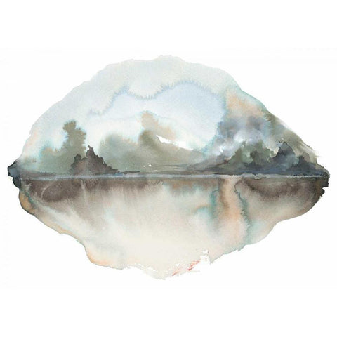 Dreamy Landscape Black Modern Wood Framed Art Print by Gold, Lora