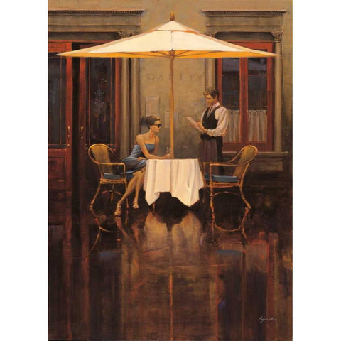 Aperitif Vignette Black Modern Wood Framed Art Print with Double Matting by Lynch, Brent