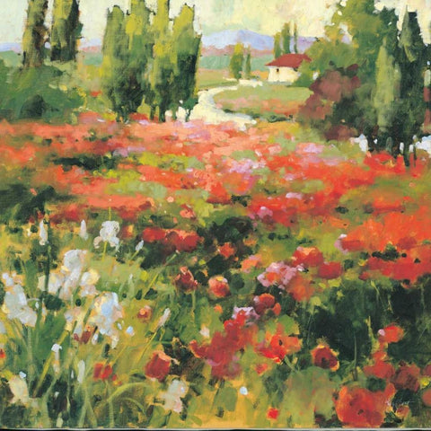 Summer Morning White Modern Wood Framed Art Print by Grant, Kay