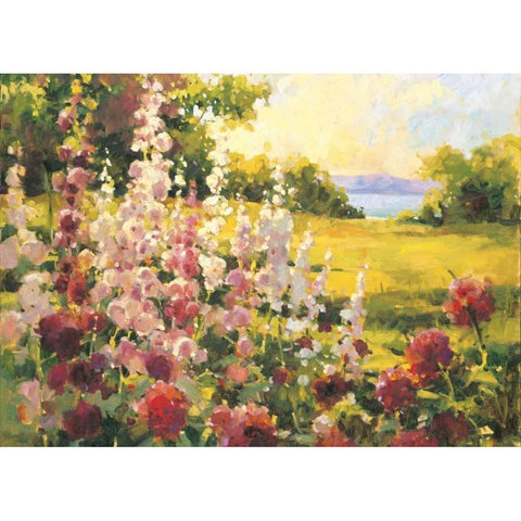 Ocean Vista Gold Ornate Wood Framed Art Print with Double Matting by Grant, Kay