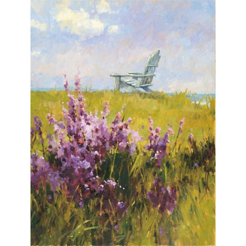 Wildflower View Gold Ornate Wood Framed Art Print with Double Matting by Grant, Kay