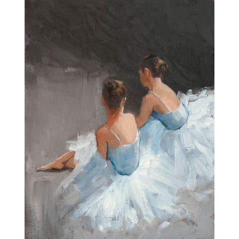 Dancers at Rest Gold Ornate Wood Framed Art Print with Double Matting by McGannon, Patrick