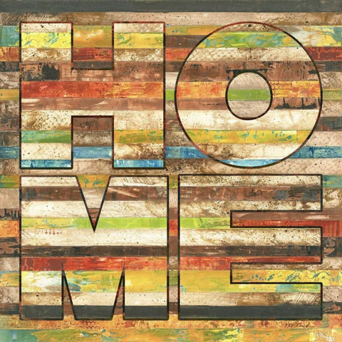 Striped Home White Modern Wood Framed Art Print by Pluch, Melissa